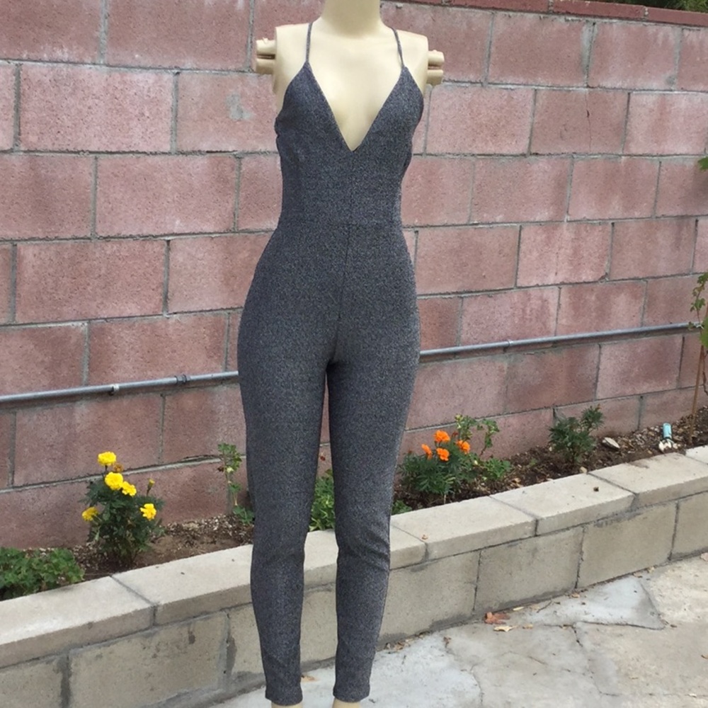 Pull on jumpsuit silver